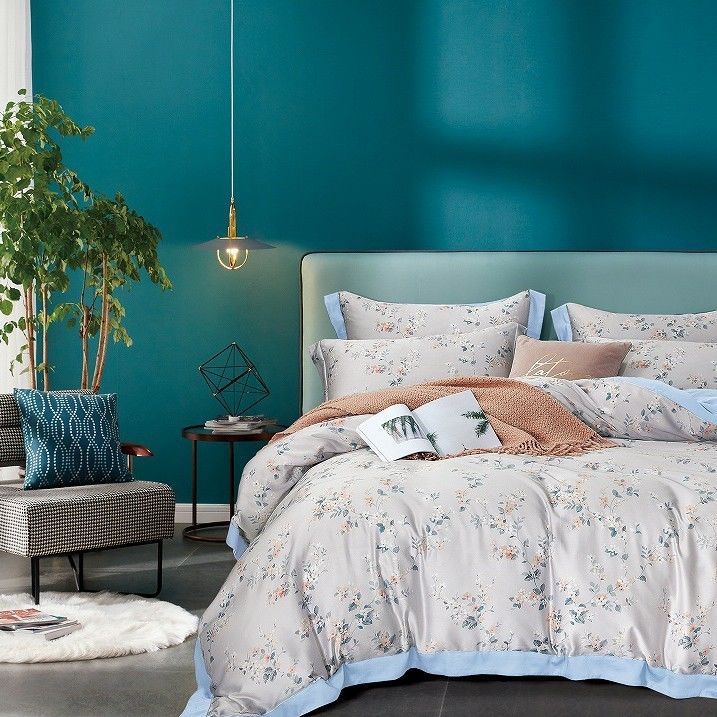 60s Ring Spun Luxury Tencel Bedding Sets 100% Tencel Bedsheets Duvet Cover Bed Sheet